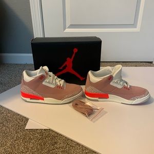 Pink women’s Jordans. Worn once